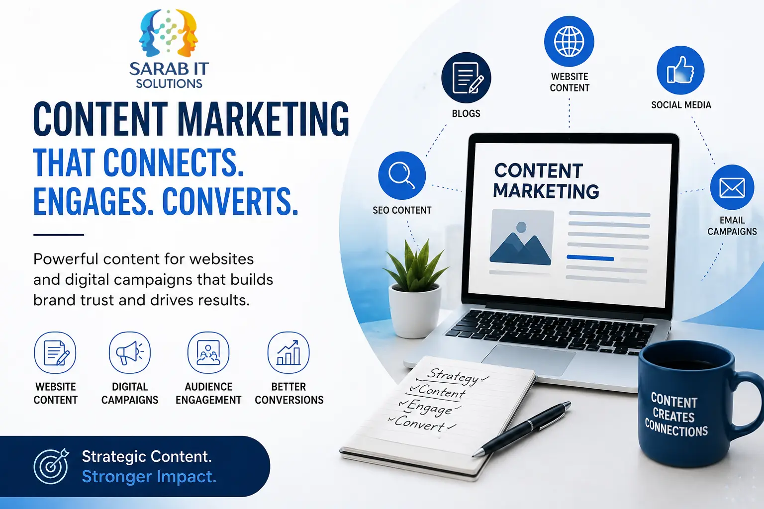 Content marketing services for websites and digital campaigns